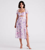 Life's A Breeze Floral Cutout Midi Dress