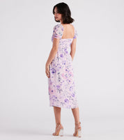 Life's A Breeze Floral Cutout Midi Dress