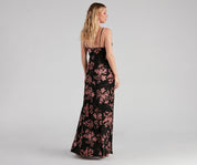 Total Sweetheart Floral High Slit Maxi Dress