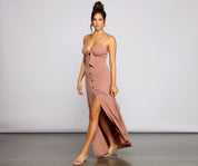 Effortless Style Tie-Front Maxi Dress