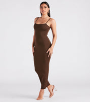 In Plain Sight Smooth Knit Maxi Dress