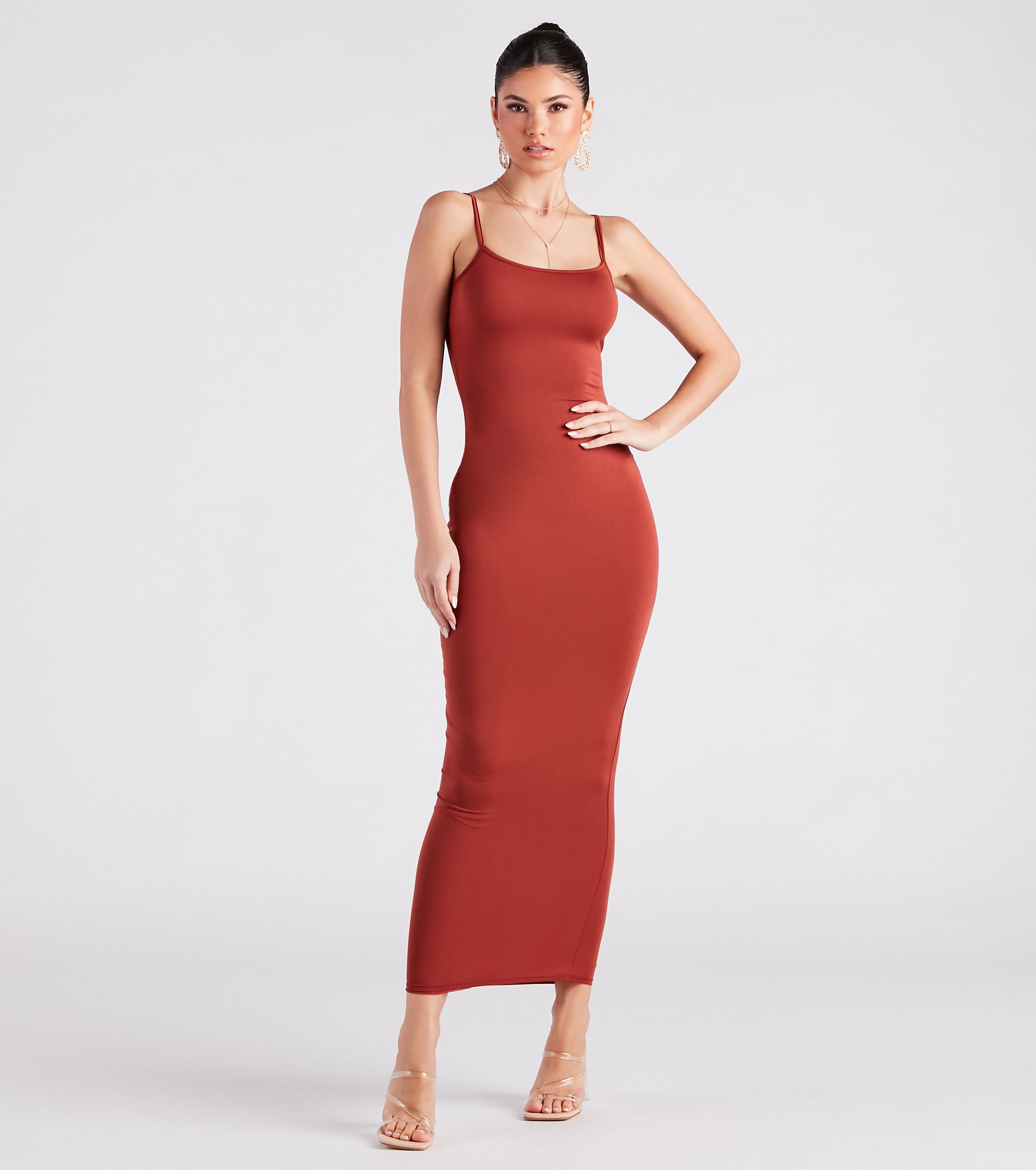 In Plain Sight Smooth Knit Maxi Dress