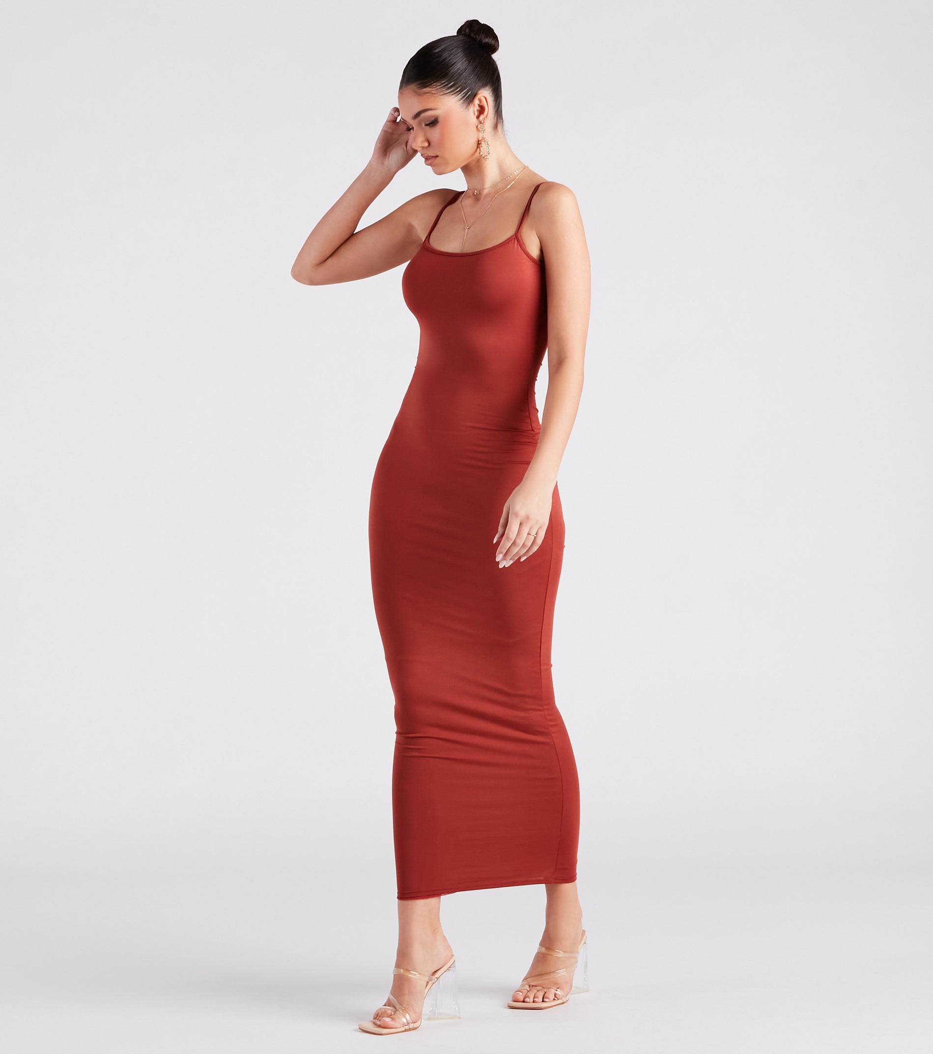 In Plain Sight Smooth Knit Maxi Dress