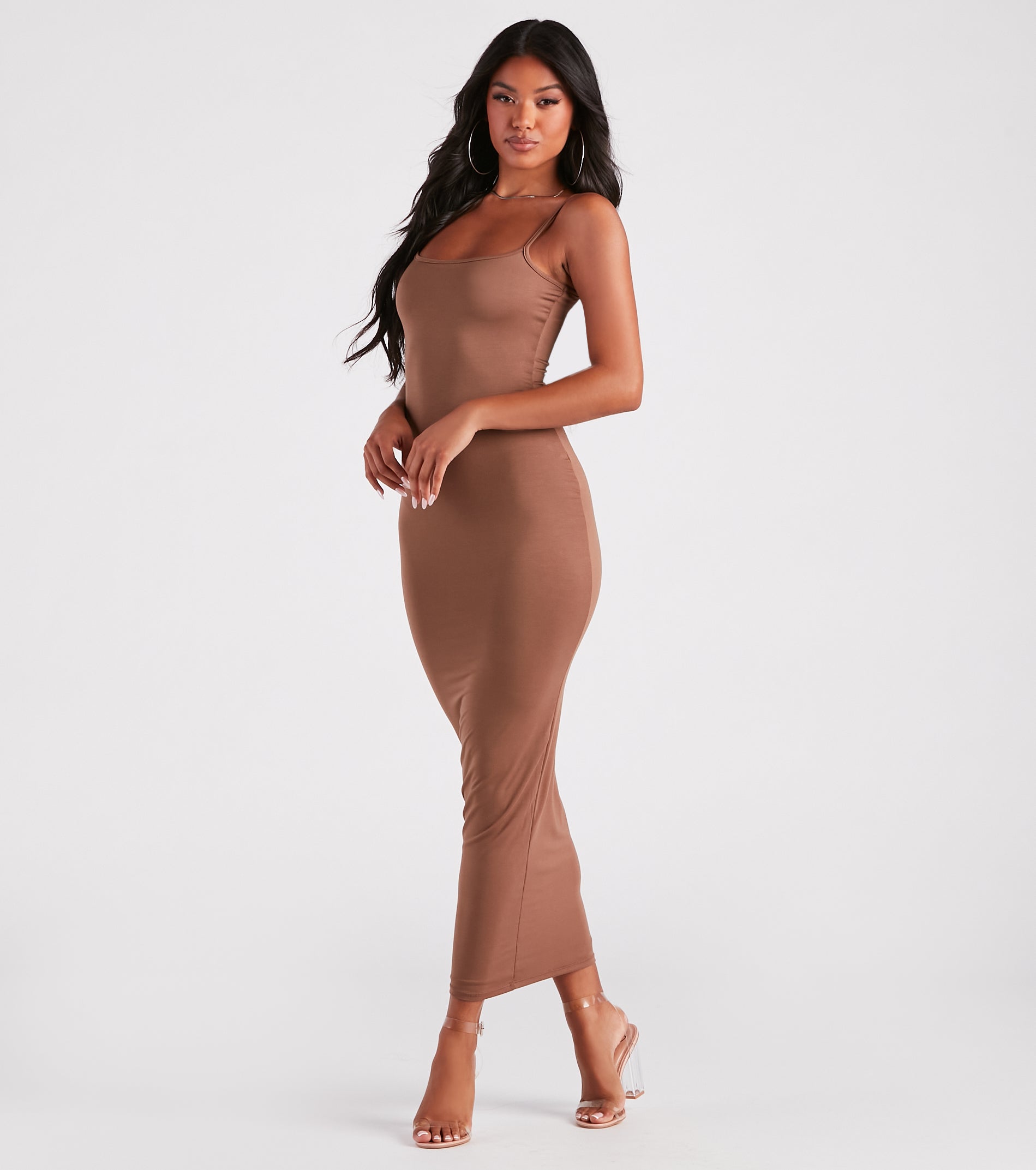 In Plain Sight Smooth Knit Maxi Dress