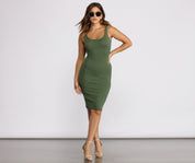 Allure Them All Scoop Neck Tank Midi Dress