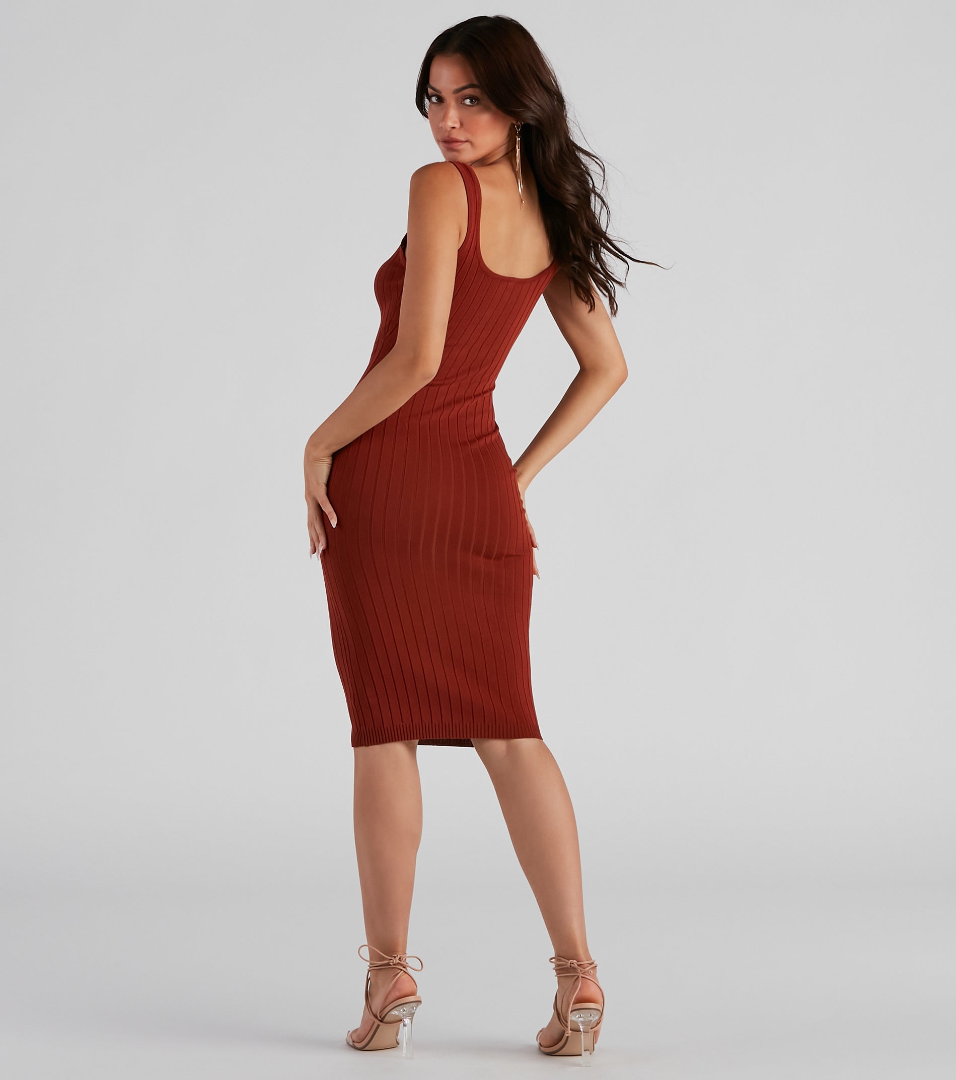 Taking the Plunge Scoop Neck Midi Dress