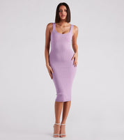 Taking the Plunge Scoop Neck Midi Dress