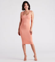 Taking the Plunge Scoop Neck Midi Dress