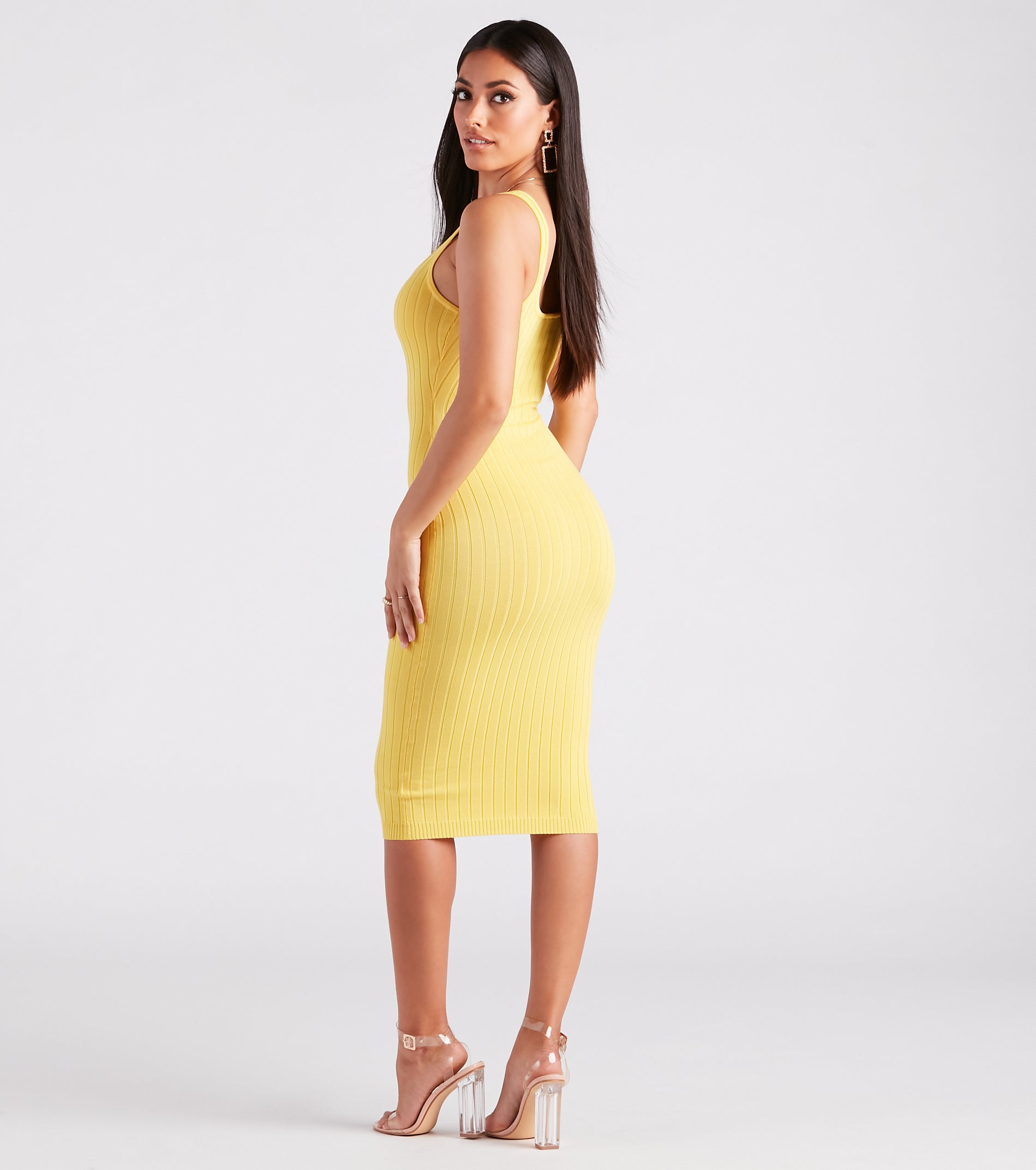 Taking the Plunge Scoop Neck Midi Dress