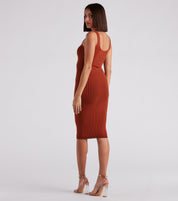 Taking the Plunge Scoop Neck Midi Dress