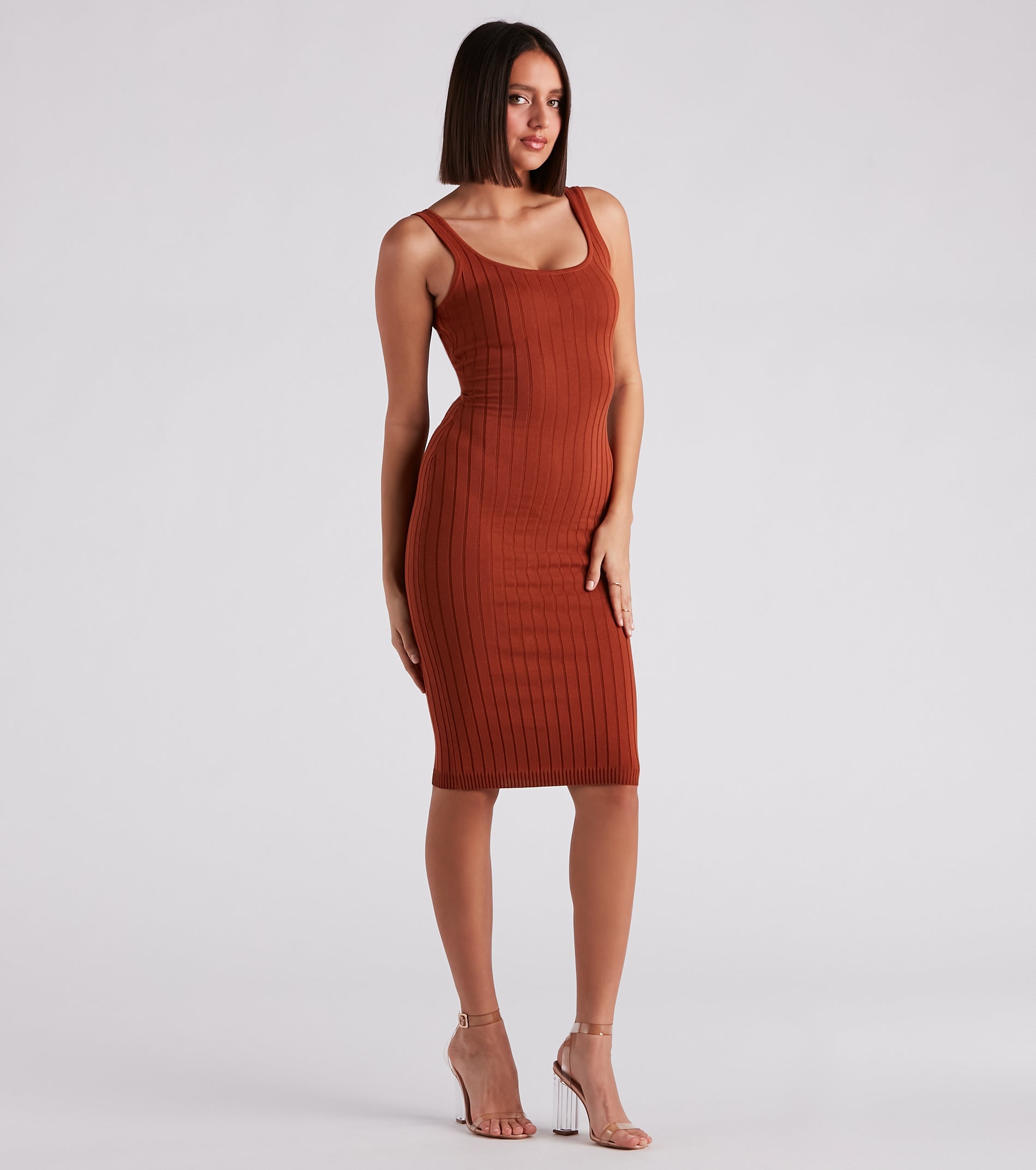 Taking the Plunge Scoop Neck Midi Dress