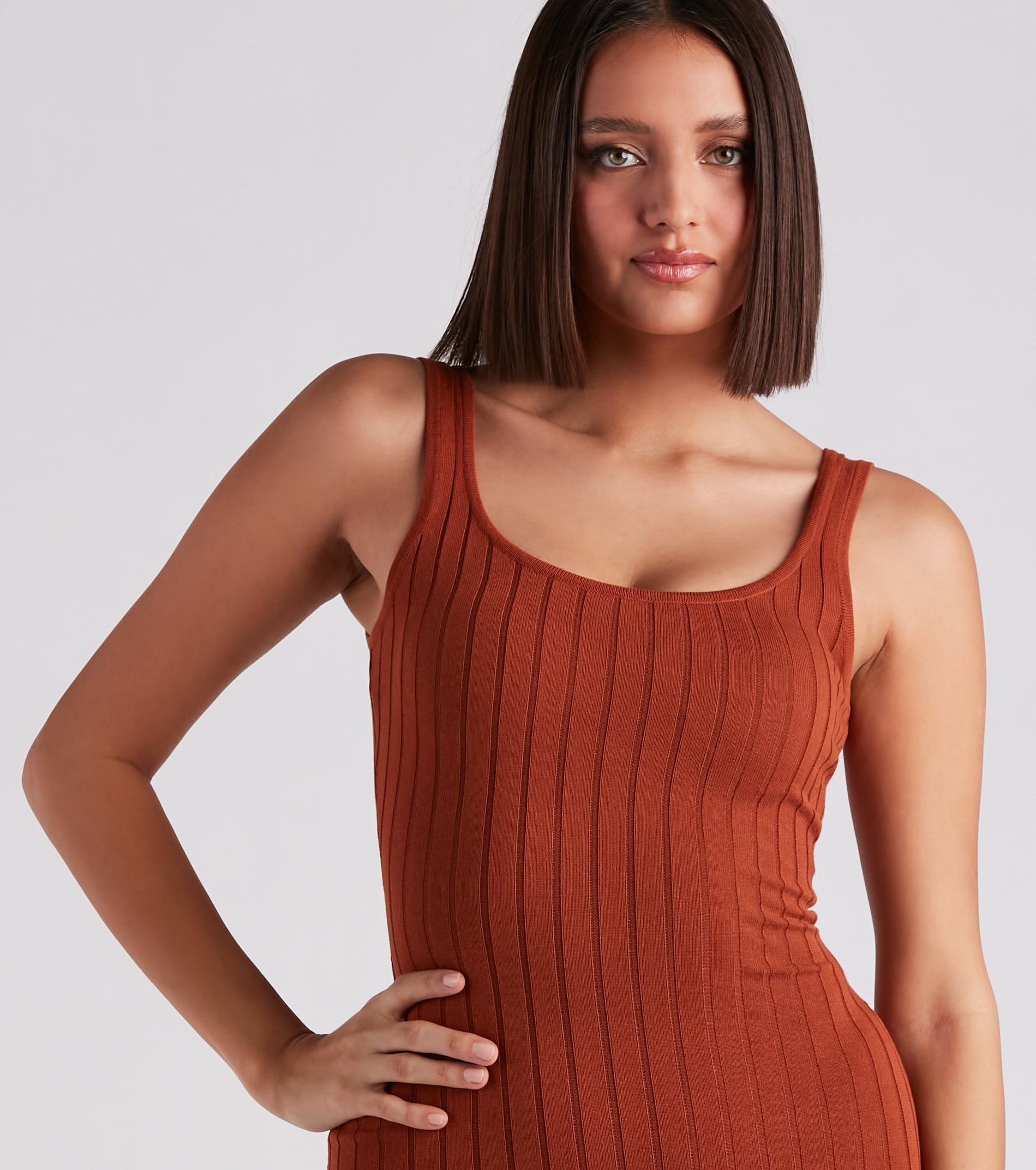 Taking the Plunge Scoop Neck Midi Dress