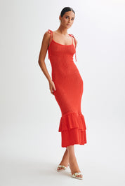 Emily Knit Midi Dress - Pomegranate
