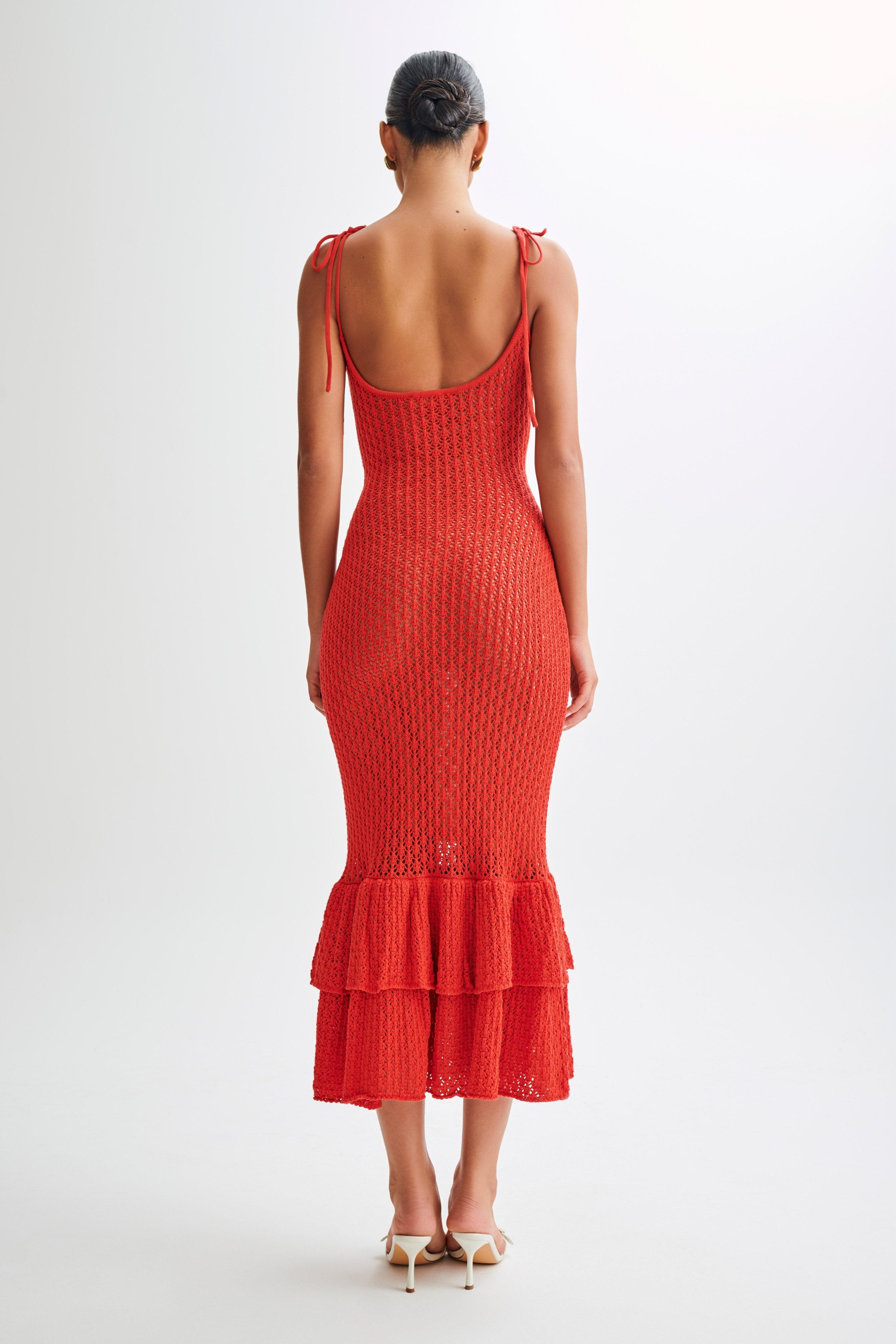 Emily Knit Midi Dress - Pomegranate