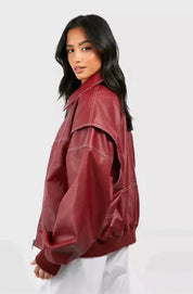 Kimberly™ Oversized Leather Jacket