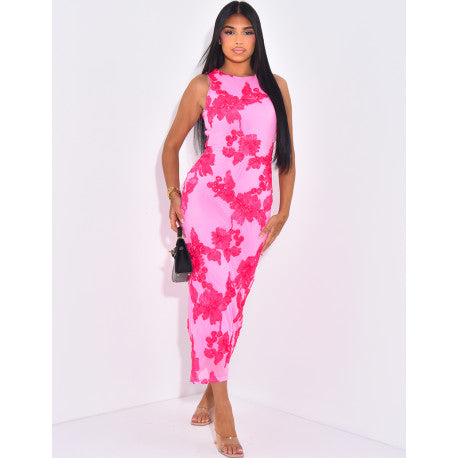 Elena™ Embroidered Floral Maxi Dress